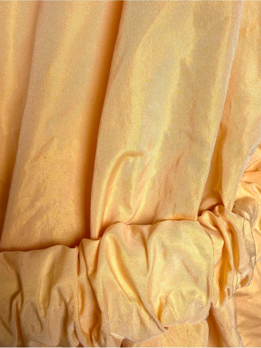Maje Romey Mini Dress Size 34 XS Apricot Orange Off The Shoulder Gather Taffeta - Picture 12 of 16